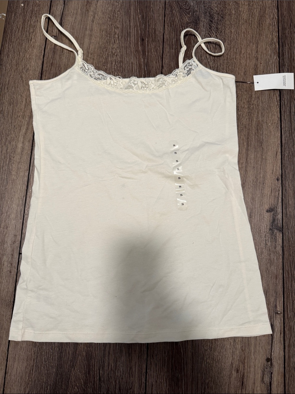 LOFT Cream Lace-Trim Camisole